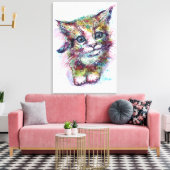 Cat abstract Fantasy Canvas Afdruk (Insitu (Woonkamer))