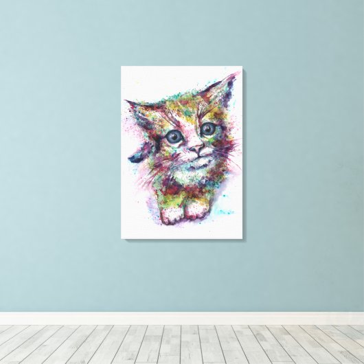 Cat abstract Fantasy Canvas Afdruk (Insitu (Houten vloer))