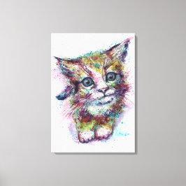 Cat abstract Fantasy Canvas Afdruk