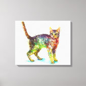 Cat abstract Fantasy Canvas Afdruk (Voorkant)
