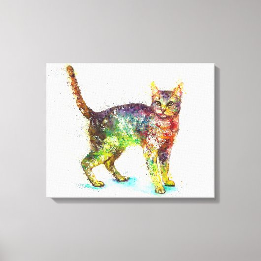 Cat abstract Fantasy Canvas Afdruk (Voorkant)