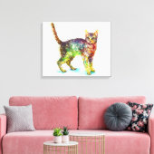 Cat abstract Fantasy Canvas Afdruk (Insitu (Woonkamer))
