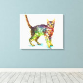 Cat abstract Fantasy Canvas Afdruk (Insitu (Houten vloer))