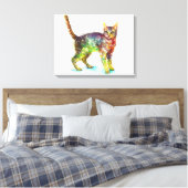 Cat abstract Fantasy Canvas Afdruk (Insitu (Slaapkamer))