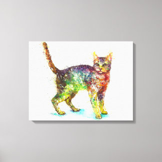 Cat abstract Fantasy Canvas Afdruk