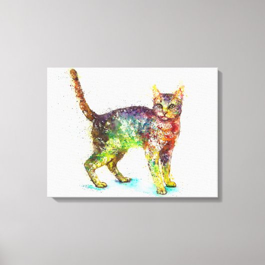 Cat abstract Fantasy Canvas Afdruk (Voorkant)
