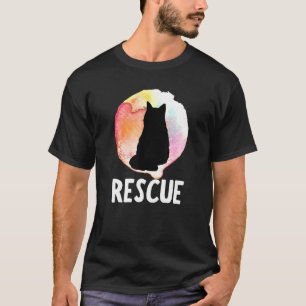 Cat Adoption Design  Retro Sunset Rescue 1 T-shirt