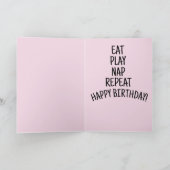 CAT ADVICE FUNNY PANDA KAT BIRTHDAY GREETING KAART (Binnen)