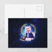 Cat advocate in de ruimte briefkaart (Voorkant / Achterkant)