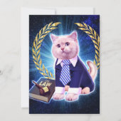 Cat advocate in de ruimte kaart (Achterkant)