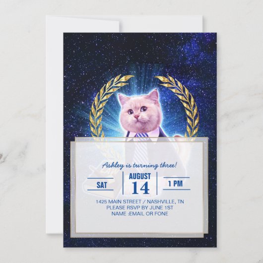 Cat advocate in de ruimte kaart (Voorkant)