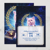 Cat advocate in de ruimte kaart (Voorkant / Achterkant)