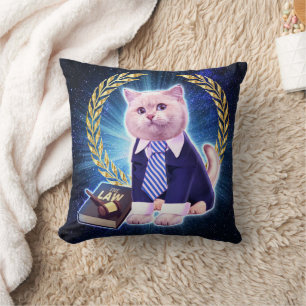 Cat advocate in de ruimte kussen