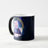 Cat advocate in de ruimte magische mok (Voorkant links)