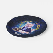 Cat advocate in de ruimte papieren bordje (Gekanteld)