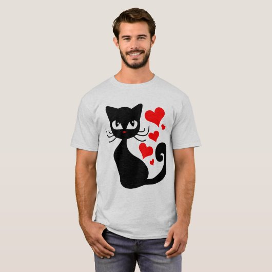 Cat afbeeldingen Mannen Basic T-shirt (Voorkant volledig)