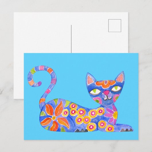 Cat Alebrije Briefkaart (Voorkant / Achterkant)