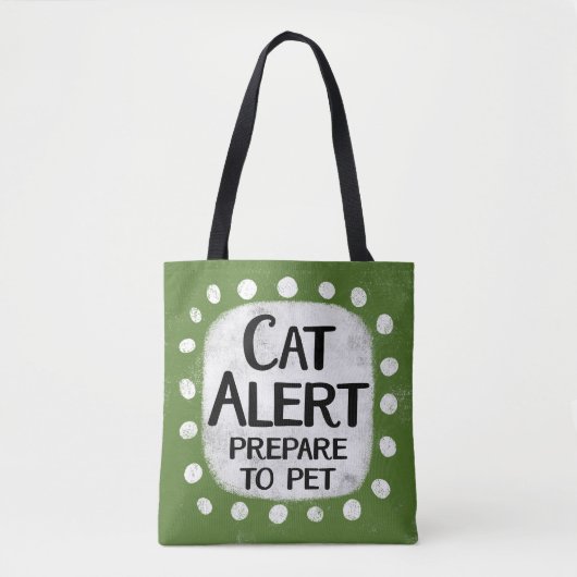 Cat Alert-Canvas tas (Voorkant)