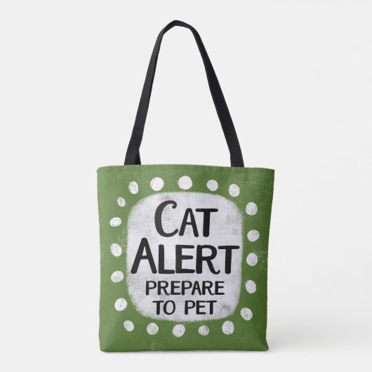 Cat Alert-Canvas tas (Achterkant)
