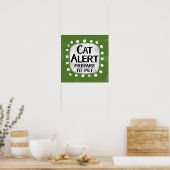 Cat Alert Poster Wall Art (Keuken)