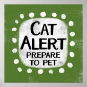 Cat Alert Poster Wall Art (Voorkant)