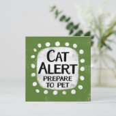 Cat Alert-Wenskaart Kaart (Staand voorkant)
