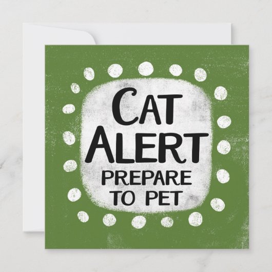 Cat Alert-Wenskaart Kaart (Voorkant)