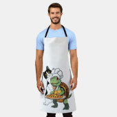 cat all over print apron schort (Gedragen)