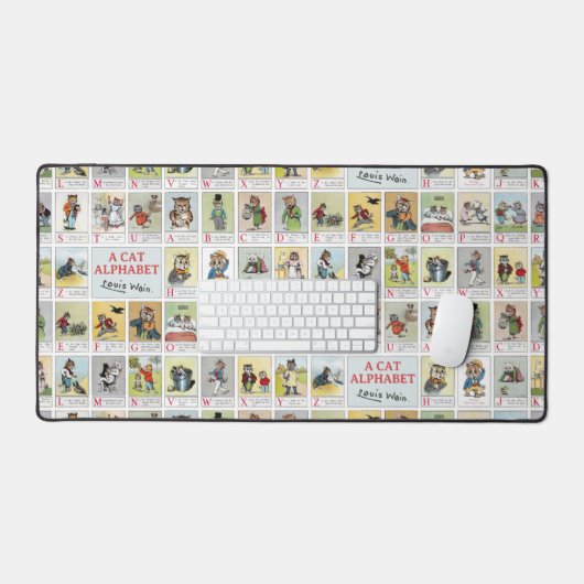 Cat Alphabet, Louis Wain Bureaumat (Keyboard & Muis)