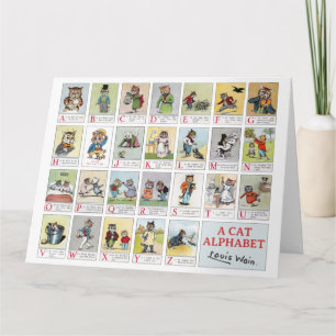 Cat Alphabet, Louis Wain Card Kaart