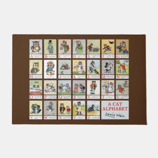 Cat Alphabet, Louis Wain Deurmat (Voorkant)