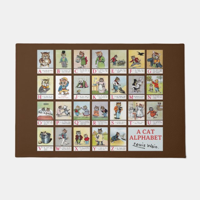 Cat Alphabet, Louis Wain Deurmat (Voorkant)