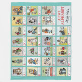 Cat Alphabet, Louis Wain Fleece Deken (Voorkant)