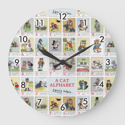Cat Alphabet, Louis Wain Grote Klok (Voorkant)