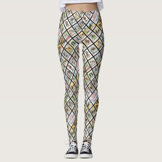 Cat Alphabet, Louis Wain Leggings (Voorkant)