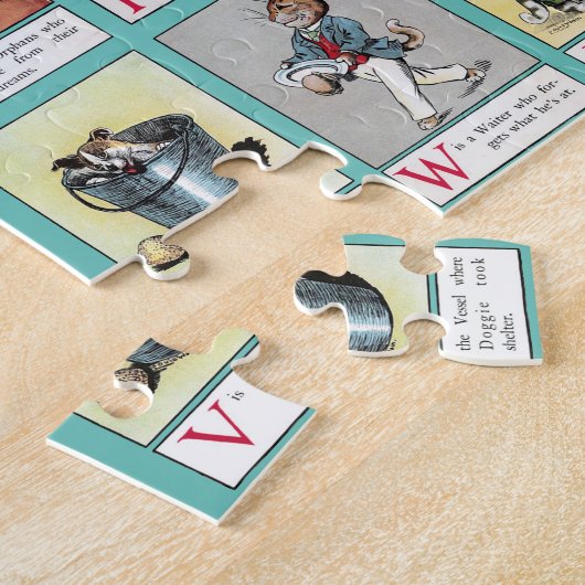 Cat Alphabet, Louis Wain Legpuzzel (Zijkant)