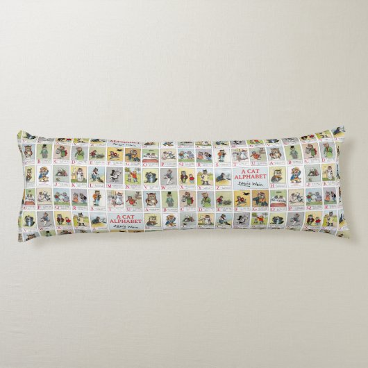 Cat Alphabet, Louis Wain Lichaamskussen (Achterkant)