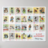 Cat Alphabet, Louis Wain Poster (Voorkant)