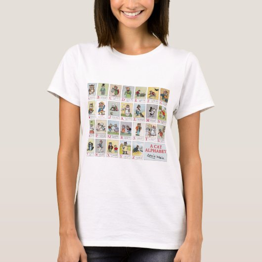 Cat Alphabet, Louis Wain T-shirt (Voorkant)