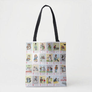 Cat Alphabet, Louis Wain Tote Bag