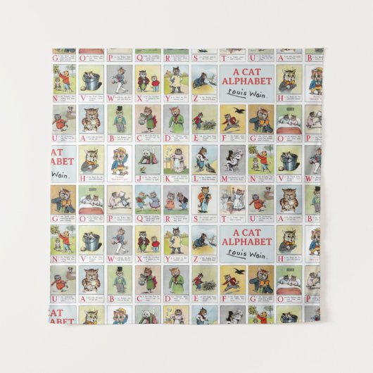 Cat Alphabet, Louis Wain Wandkleed (Voorkant)