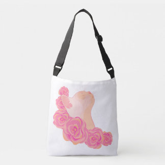 Cat among roses crossbody tas