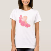 Cat among roses t-shirt (Voorkant)