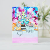 Cat and Cactus Christmas Card Kaart (Staand voorkant)