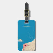 Cat and Cloud Bagagelabel (Voorkant verticaal)