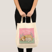 Cat and dog best friends forever tote bag (Voorkant (product))