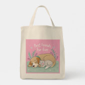 Cat and dog best friends forever tote bag (Achterkant)