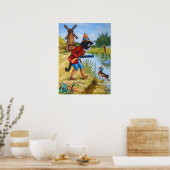 Cat and Duck, Louis Wain Poster (Keuken)