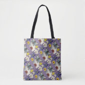 Cat and floral pattern tote bag  (Voorkant)