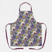 Cat and flowers All-Over Print Apron, Medium Schort (Voorkant)